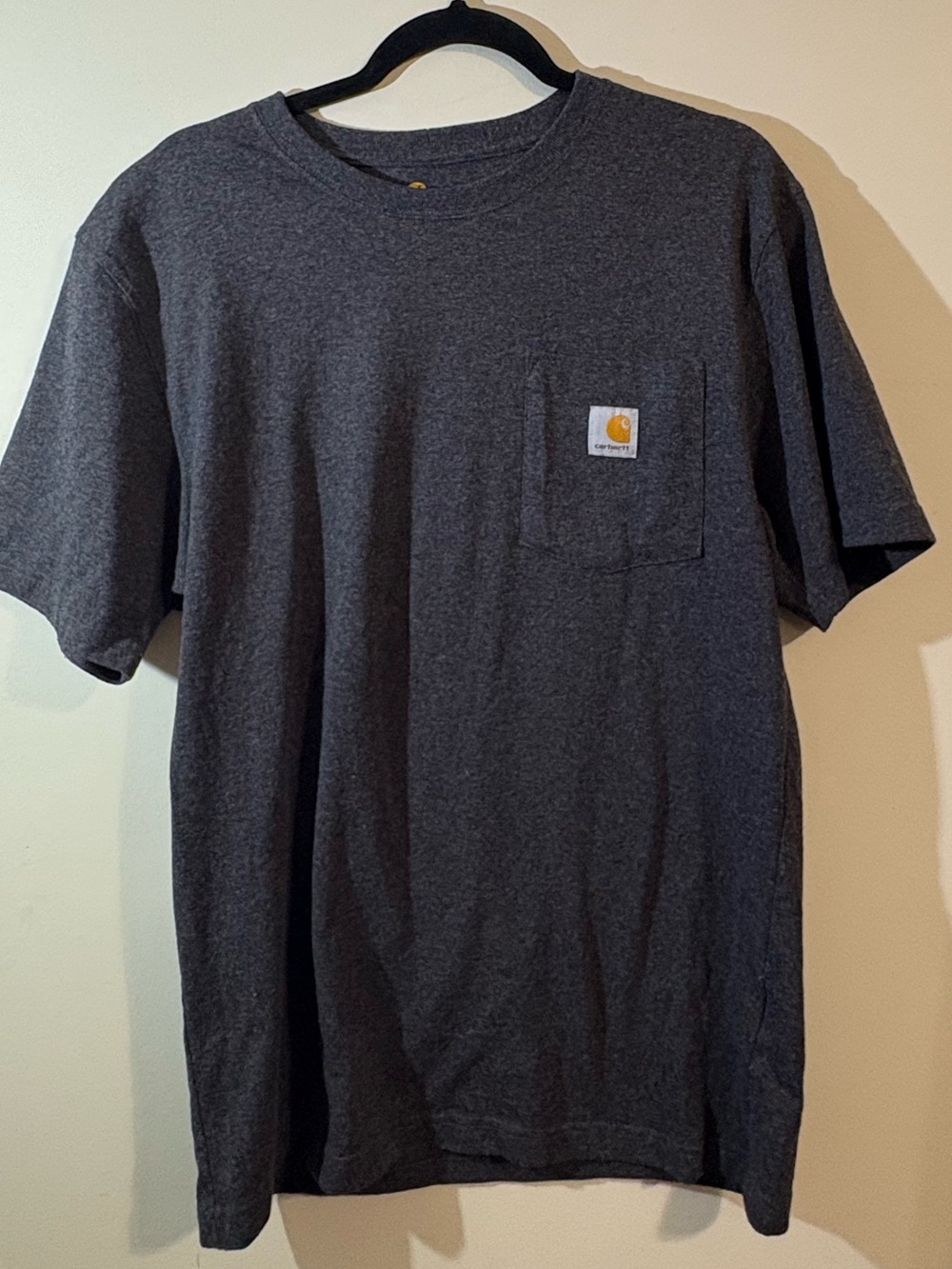 Carhartt T-Shirt Mens small Gray Loose Fit Short Sleeve Crewneck Pocket Tee Work